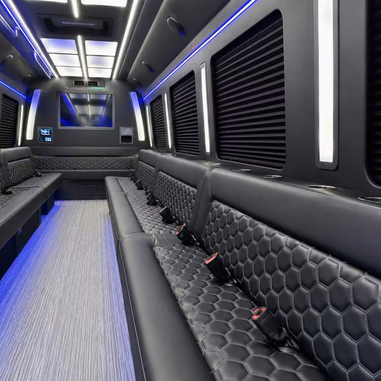 stockbridge party bus party lighting