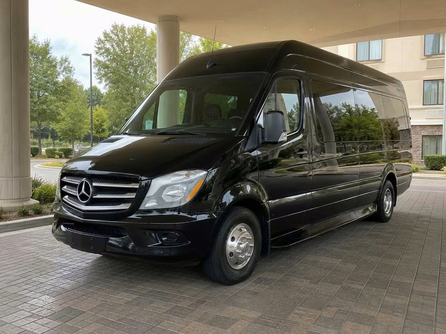 stockbridge sprinter van rental with driver tinted windows