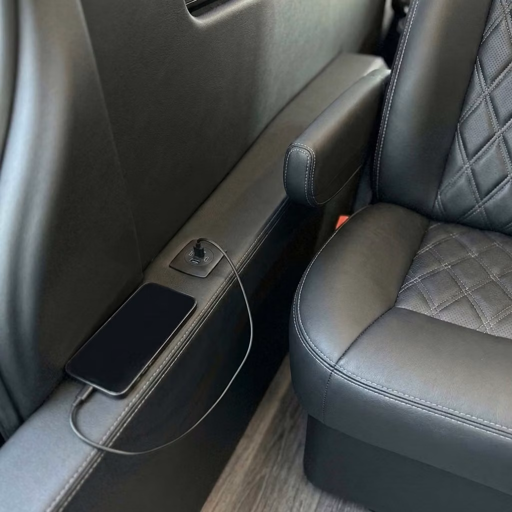 stockbridge sprinter van rental with driver usb charging